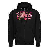 Black Chicken Valentine's Day xoxo Zipper Hoodie - FaDigitalArtStudio