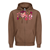 Chestnut Chicken Valentine's Day xoxo Zipper Hoodie - FaDigitalArtStudio