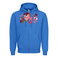 True Royal Chicken Valentine's Day xoxo Zipper Hoodie - FaDigitalArtStudio
