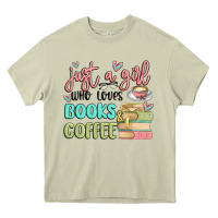 Mossy just a girl who loves books and coffee Heavy Core Tee - MaliasSmallBusiness