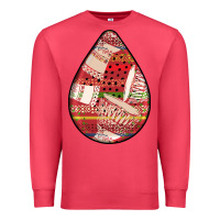 Cardinal african fabric pattern teardrop earrings 3 Premium Sweatshirt - BundleAndBundleShop