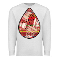Oatmeal Heather african fabric pattern teardrop earrings 3 Premium Sweatshirt - BundleAndBundleShop