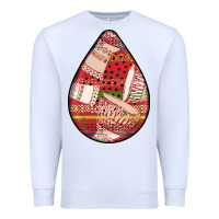 White african fabric pattern teardrop earrings 3 Premium Sweatshirt - BundleAndBundleShop