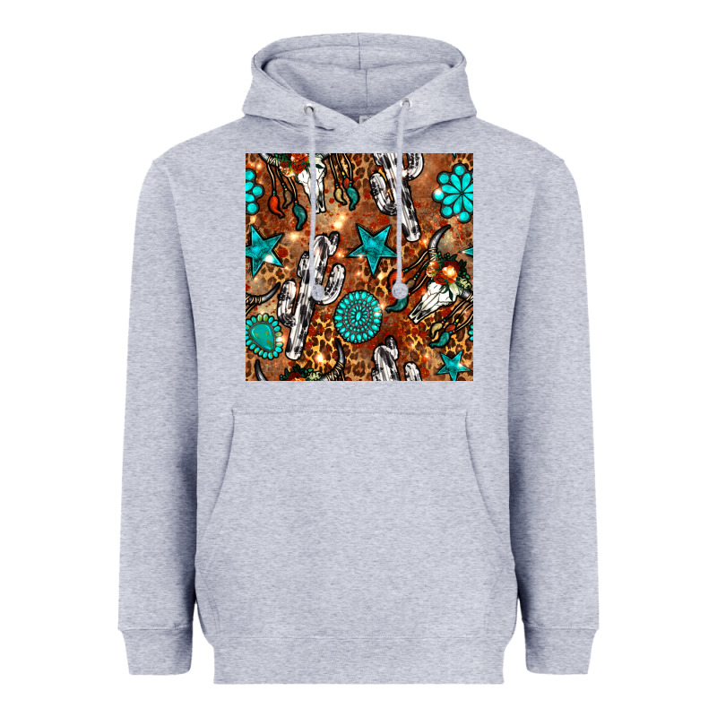Western Gemstone Aztec Seamless Pattern Heavyweight Hoodie by BundleAndBundleShop | Teevron