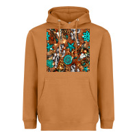 Meerkat western gemstone aztec seamless pattern Heavyweight Hoodie - BundleAndBundleShop