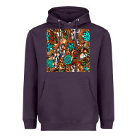 Plum western gemstone aztec seamless pattern Heavyweight Hoodie - BundleAndBundleShop