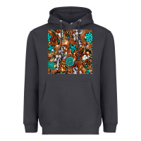 Smoke western gemstone aztec seamless pattern Heavyweight Hoodie - BundleAndBundleShop