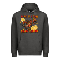 Charcoal Heather Crawfish who's your craw daddy Premium Hoodie - FaDigitalArtStudio