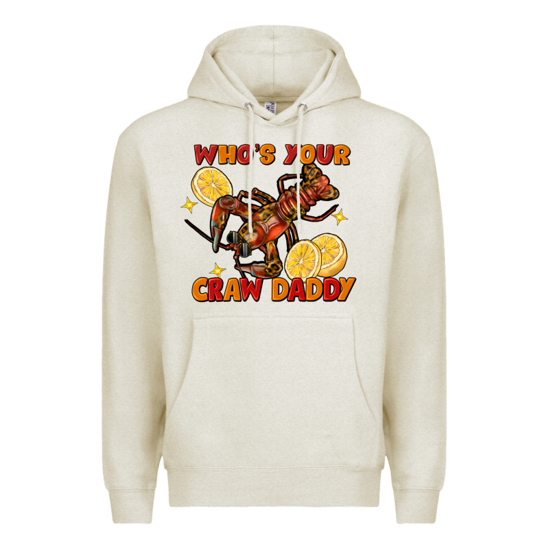 Crawfish Who's Your Craw Daddy Premium Hoodie by FaDigitalArtStudio | Teevron