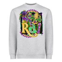 Heather Grey mardi gras Heavyweight Sweatshirt - CowGirlArtShop