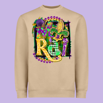 Mardi Gras Heavyweight Sweatshirt Designed By Cowgirlartshop