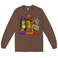 Chestnut Happy Hallothanksmas Long Sleeve Tee - NancyCooperArtShop