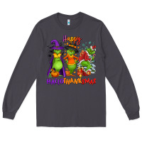 Smoke Happy Hallothanksmas Long Sleeve Tee - NancyCooperArtShop