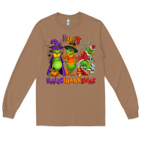 Toasted Coconut Happy Hallothanksmas Long Sleeve Tee - NancyCooperArtShop