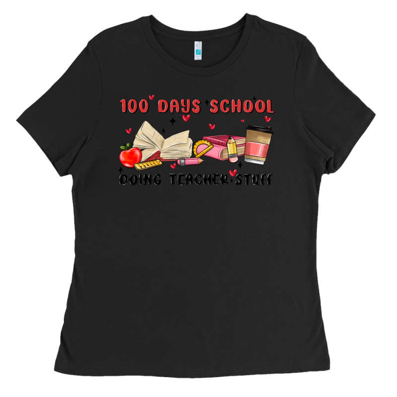 100 Days School Ladies Tee by MaliasSmallBusiness | Teevron