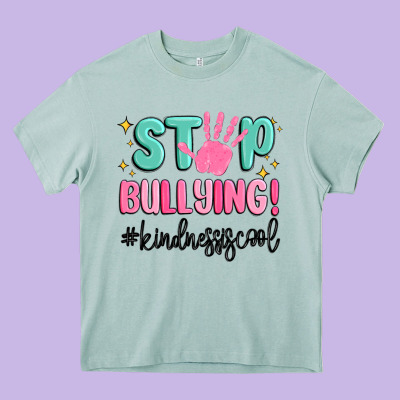 Stop Bullying Kindness Is Cool Heavy Core Tee Designed By Maliassmallbusiness