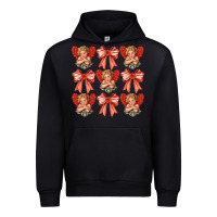 Black Valentines Eros and bow Urban Hoodie - CowhideDigitalArt
