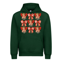 Forest Green Valentines Eros and bow Urban Hoodie - CowhideDigitalArt