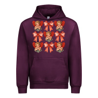 Mauve Wine Valentines Eros and bow Urban Hoodie - CowhideDigitalArt