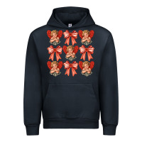 Navy Valentines Eros and bow Urban Hoodie - CowhideDigitalArt