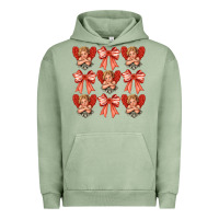 Pigment Oil Green Valentines Eros and bow Urban Hoodie - CowhideDigitalArt