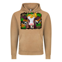 Vintage Camel st patricks baby cow with leopard background Vintage Hoodie - Jasminsmagicworld