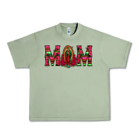 Oil Green Mom with Floral Aztec and Leopard Background Urban Heavy Tee - Bettercallsaul