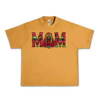Peanut Butter Mom with Floral Aztec and Leopard Background Urban Heavy Tee - Bettercallsaul