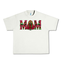 Pistachio Mom with Floral Aztec and Leopard Background Urban Heavy Tee - Bettercallsaul