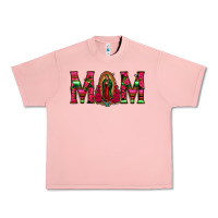 Salmon Mom with Floral Aztec and Leopard Background Urban Heavy Tee - Bettercallsaul
