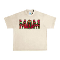 Sandshell Mom with Floral Aztec and Leopard Background Urban Heavy Tee - Bettercallsaul