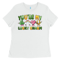 White you're my lucky charm Ladies Tee - MaliasSmallBusiness
