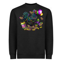 Black mardi gras chicken Heavyweight Sweatshirt - CowGirlArtShop