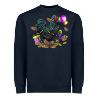 Navy mardi gras chicken Heavyweight Sweatshirt - CowGirlArtShop