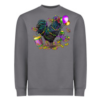 Storm mardi gras chicken Heavyweight Sweatshirt - CowGirlArtShop