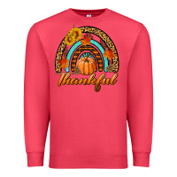 Cardinal thankful pumpkin rainbow Premium Sweatshirt - BundleAndBundleShop