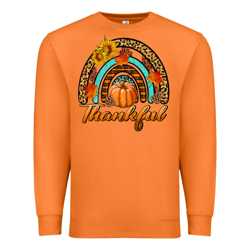 Thankful Pumpkin Rainbow Premium Sweatshirt by BundleAndBundleShop | Teevron