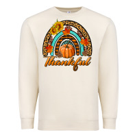 Sandshell thankful pumpkin rainbow Premium Sweatshirt - BundleAndBundleShop