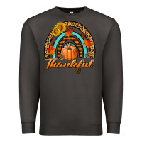 Smoke thankful pumpkin rainbow Premium Sweatshirt - BundleAndBundleShop