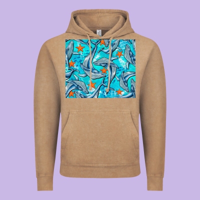 Humpback Whale Mousepad Vintage Hoodie Designed By Barkaloodesign