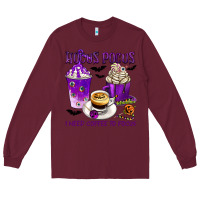 Burgundy Hocus Pocus I Need Coffee to Focus Long Sleeve Tee - texasbilliewilder