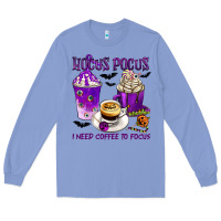 Colony Blue Hocus Pocus I Need Coffee to Focus Long Sleeve Tee - texasbilliewilder