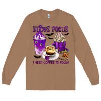 Toasted Coconut Hocus Pocus I Need Coffee to Focus Long Sleeve Tee - texasbilliewilder