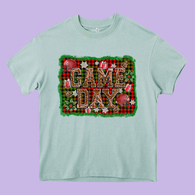 Game Day Christmas Heavy Core Tee Designed By Adodesignshop