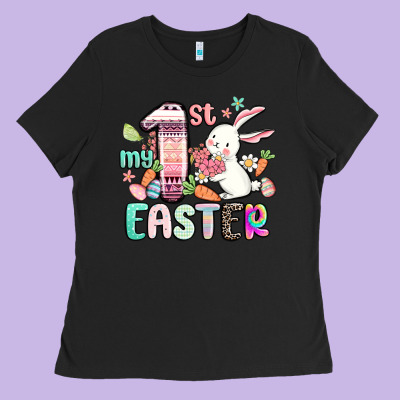 My First Easter Ladies Tee Designed By Maliassmallbusiness
