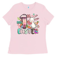 Bubblegum Pink my first easter Ladies Tee - MaliasSmallBusiness