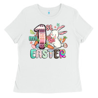 White my first easter Ladies Tee - MaliasSmallBusiness