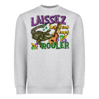 Heather Grey laissez les bons temps rouler Heavyweight Sweatshirt - CowGirlArtShop