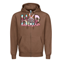 Chestnut Easter Day Hop bunny Zipper Hoodie - OliviaCreatesArt