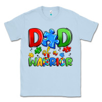 Dusty Blue dad of a warrior Classic Tee - Artiststas